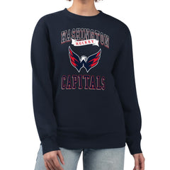 Washington Capitals G-III 4Her by Carl Banks Women's Team Logo Tri-Blend Fleece Pullover Sweatshirt