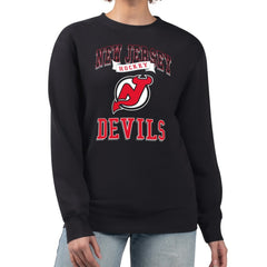 New Jersey Devils G-III 4Her by Carl Banks Women's Team Logo Tri-Blend Fleece Pullover Sweatshirt