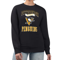 Pittsburgh Penguins G-III 4Her by Carl Banks Women's Team Logo Tri-Blend Fleece Pullover Sweatshirt