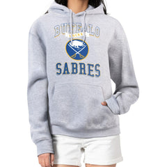 Buffalo Sabres G-III 4Her by Carl Banks Women's Team Logo Tri-Blend Fleece Pullover Hoodie