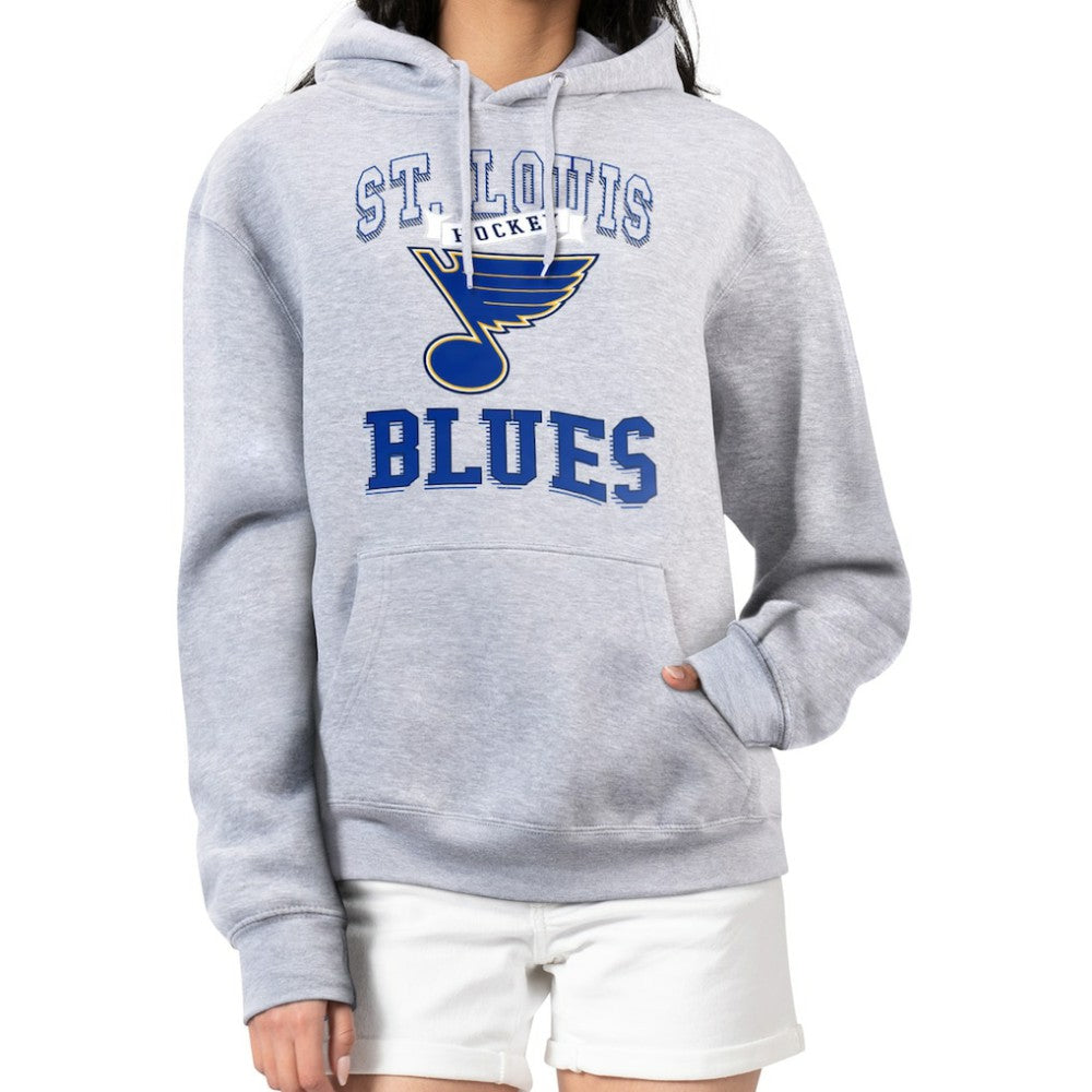 St. Louis Blues G-III 4Her by Carl Banks Women's Team Logo Tri-Blend Fleece Pullover Hoodie