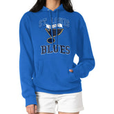 St. Louis Blues G-III 4Her by Carl Banks Women's Team Logo Tri-Blend Fleece Pullover Hoodie