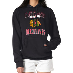 Chicago Blackhawks G-III 4Her by Carl Banks Women's Team Logo Tri-Blend Fleece Pullover Hoodie