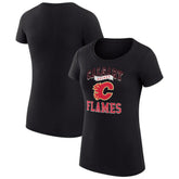 Calgary Flames G-III 4Her by Carl Banks Women's Super-Slim Fit Lightweight Team Logo Graphic T-Shirt