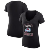 Colorado Avalanche G-III 4Her by Carl Banks Women's Super-Slim Fit Lightweight Team Logo Graphic V-Neck T-Shirt
