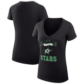 Dallas Stars G-III 4Her by Carl Banks Women's Super-Slim Fit Lightweight Team Logo Graphic V-Neck T-Shirt
