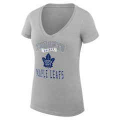 Toronto Maple Leafs G-III 4Her by Carl Banks Women's Super-Slim Fit Lightweight Team Logo Graphic V-Neck T-Shirt