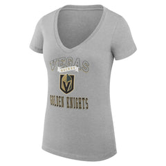 Vegas Golden Knights G-III 4Her by Carl Banks Women's Super-Slim Fit Lightweight Team Logo Graphic V-Neck T-Shirt