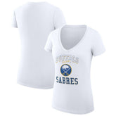 Buffalo Sabres G-III 4Her by Carl Banks Women's Super-Slim Fit Lightweight Team Logo Graphic V-Neck T-Shirt