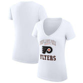 Philadelphia Flyers G-III 4Her by Carl Banks Women's Super-Slim Fit Lightweight Team Logo Graphic V-Neck T-Shirt