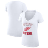 Detroit Red Wings G-III 4Her by Carl Banks Women's Super-Slim Fit Lightweight Team Logo Graphic V-Neck T-Shirt