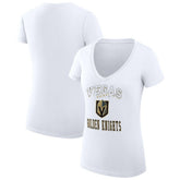 Vegas Golden Knights G-III 4Her by Carl Banks Women's Super-Slim Fit Lightweight Team Logo Graphic V-Neck T-Shirt