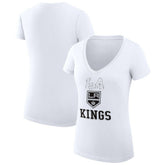 Los Angeles Kings G-III 4Her by Carl Banks Women's Super-Slim Fit Lightweight Team Logo Graphic V-Neck T-Shirt