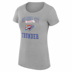 Oklahoma City Thunder G-III 4Her by Carl Banks Women's Super-Slim Fit Lightweight Team Logo T-Shirt - Heather Gray shop