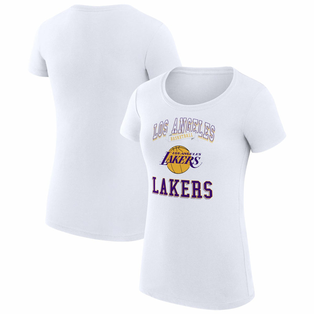 Los Angeles Lakers G-III 4Her by Carl Banks Women's Super-Slim Fit Lightweight Team Logo T-Shirt - White online