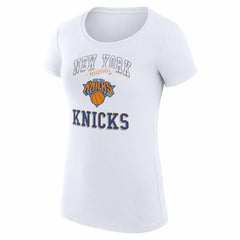 New York Knicks G-III 4Her by Carl Banks Women's Super-Slim Fit Lightweight Team Logo T-Shirt - White shop