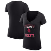 Houston Rockets G-III 4Her by Carl Banks Women's Super-Slim Fit Lightweight Team Logo V-Neck T-Shirt - Black online