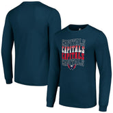 Washington Capitals Starter Four Team Name Logo Long Sleeve Graphic T-Shirt