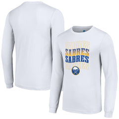 Buffalo Sabres Starter Four Team Name Logo Long Sleeve Graphic T-Shirt