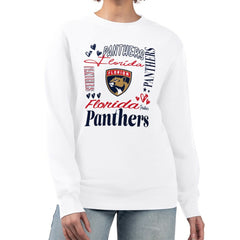 Florida Panthers G-III 4Her by Carl Banks Women's Collage Graphic Fleece Long Sleeve Pullover Sweatshirt