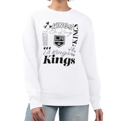 Los Angeles Kings G-III 4Her by Carl Banks Women's Collage Graphic Fleece Long Sleeve Pullover Sweatshirt