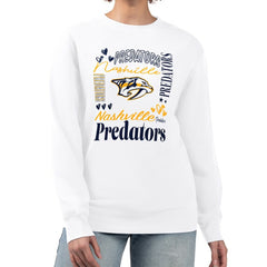 Nashville Predators G-III 4Her by Carl Banks Women's Collage Graphic Fleece Long Sleeve Pullover Sweatshirt