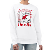 New Jersey Devils G-III 4Her by Carl Banks Women's Collage Graphic Fleece Long Sleeve Pullover Sweatshirt