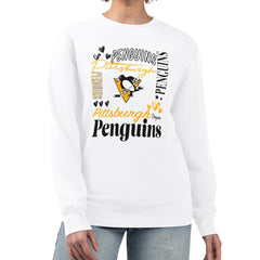 Pittsburgh Penguins G-III 4Her by Carl Banks Women's Collage Graphic Fleece Long Sleeve Pullover Sweatshirt