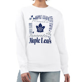 Toronto Maple Leafs G-III 4Her by Carl Banks Women's Collage Graphic Fleece Long Sleeve Pullover Sweatshirt