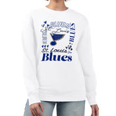 St. Louis Blues G-III 4Her by Carl Banks Women's Collage Graphic Fleece Long Sleeve Pullover Sweatshirt