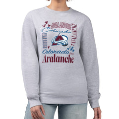 Colorado Avalanche G-III 4Her by Carl Banks Women's Collage Graphic Fleece Long Sleeve Pullover Sweatshirt