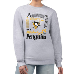 Pittsburgh Penguins G-III 4Her by Carl Banks Women's Collage Graphic Fleece Long Sleeve Pullover Sweatshirt