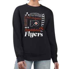 Philadelphia Flyers G-III 4Her by Carl Banks Women's Collage Graphic Fleece Long Sleeve Pullover Sweatshirt