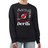 New Jersey Devils G-III 4Her by Carl Banks Women's Collage Graphic Fleece Long Sleeve Pullover Sweatshirt