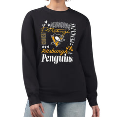 Pittsburgh Penguins G-III 4Her by Carl Banks Women's Collage Graphic Fleece Long Sleeve Pullover Sweatshirt