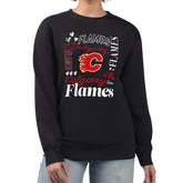 Calgary Flames G-III 4Her by Carl Banks Women's Collage Graphic Fleece Long Sleeve Pullover Sweatshirt