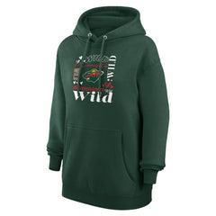 Minnesota Wild G-III 4Her by Carl Banks Women's Collage Team Graphic Tri-Blend Fleece Pullover Hoodie