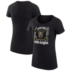 Vegas Golden Knights G-III 4Her by Carl Banks Women's Super-Slim Fit Lightweight Collage Team Graphic T-Shirt