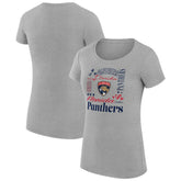 Florida Panthers G-III 4Her by Carl Banks Women's Super-Slim Fit Lightweight Collage Team Graphic T-Shirt