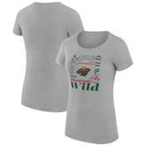 Minnesota Wild G-III 4Her by Carl Banks Women's Super-Slim Fit Lightweight Collage Team Graphic T-Shirt