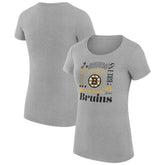 Boston Bruins G-III 4Her by Carl Banks Women's Super-Slim Fit Lightweight Collage Team Graphic T-Shirt