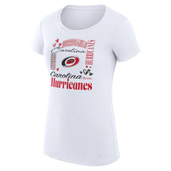 Carolina Hurricanes G-III 4Her by Carl Banks Women's Super-Slim Fit Lightweight Collage Team Graphic T-Shirt