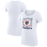 Florida Panthers G-III 4Her by Carl Banks Women's Super-Slim Fit Lightweight Collage Team Graphic T-Shirt