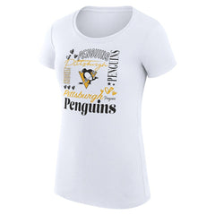 Pittsburgh Penguins G-III 4Her by Carl Banks Women's Super-Slim Fit Lightweight Collage Team Graphic T-Shirt