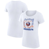 New York Islanders G-III 4Her by Carl Banks Women's Super-Slim Fit Lightweight Collage Team Graphic T-Shirt
