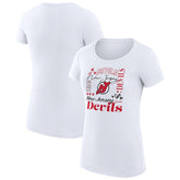 New Jersey Devils G-III 4Her by Carl Banks Women's Super-Slim Fit Lightweight Collage Team Graphic T-Shirt