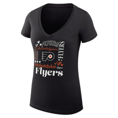 Philadelphia Flyers G-III 4Her by Carl Banks Women's Super-Slim Fit Lightweight Collage Team Graphic T-Shirt