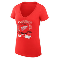 Detroit Red Wings G-III 4Her by Carl Banks Women's Super-Slim Fit Lightweight Collage Team Graphic T-Shirt
