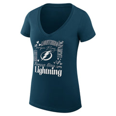 Tampa Bay Lightning G-III 4Her by Carl Banks Women's Super-Slim Fit Lightweight Collage Team Graphic T-Shirt