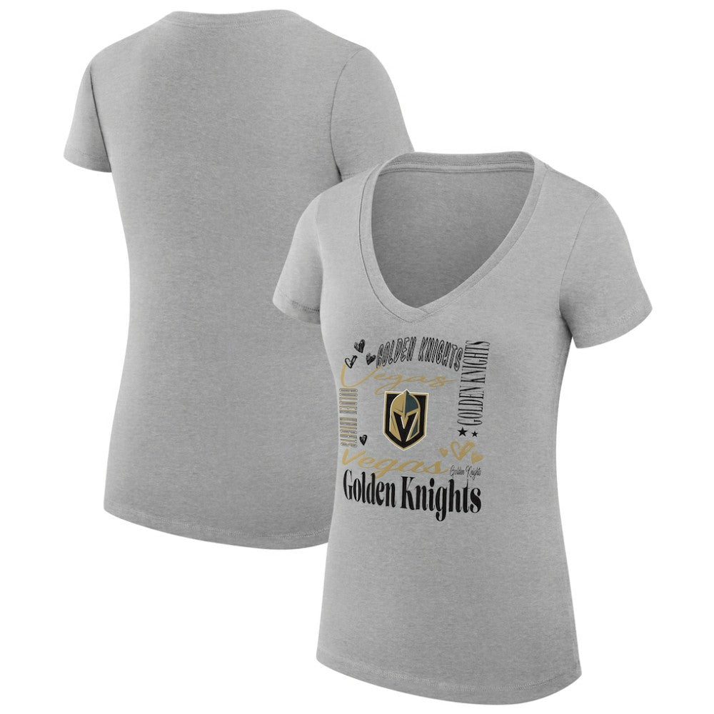Vegas Golden Knights G-III 4Her by Carl Banks Women's Super-Slim Fit Lightweight Collage Team Graphic T-Shirt